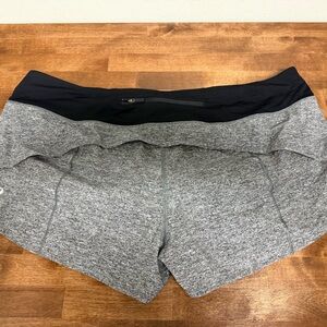 Lululemon Women's Gray and Black Athletic Shorts